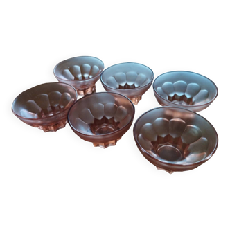 Set of 6 pink cups