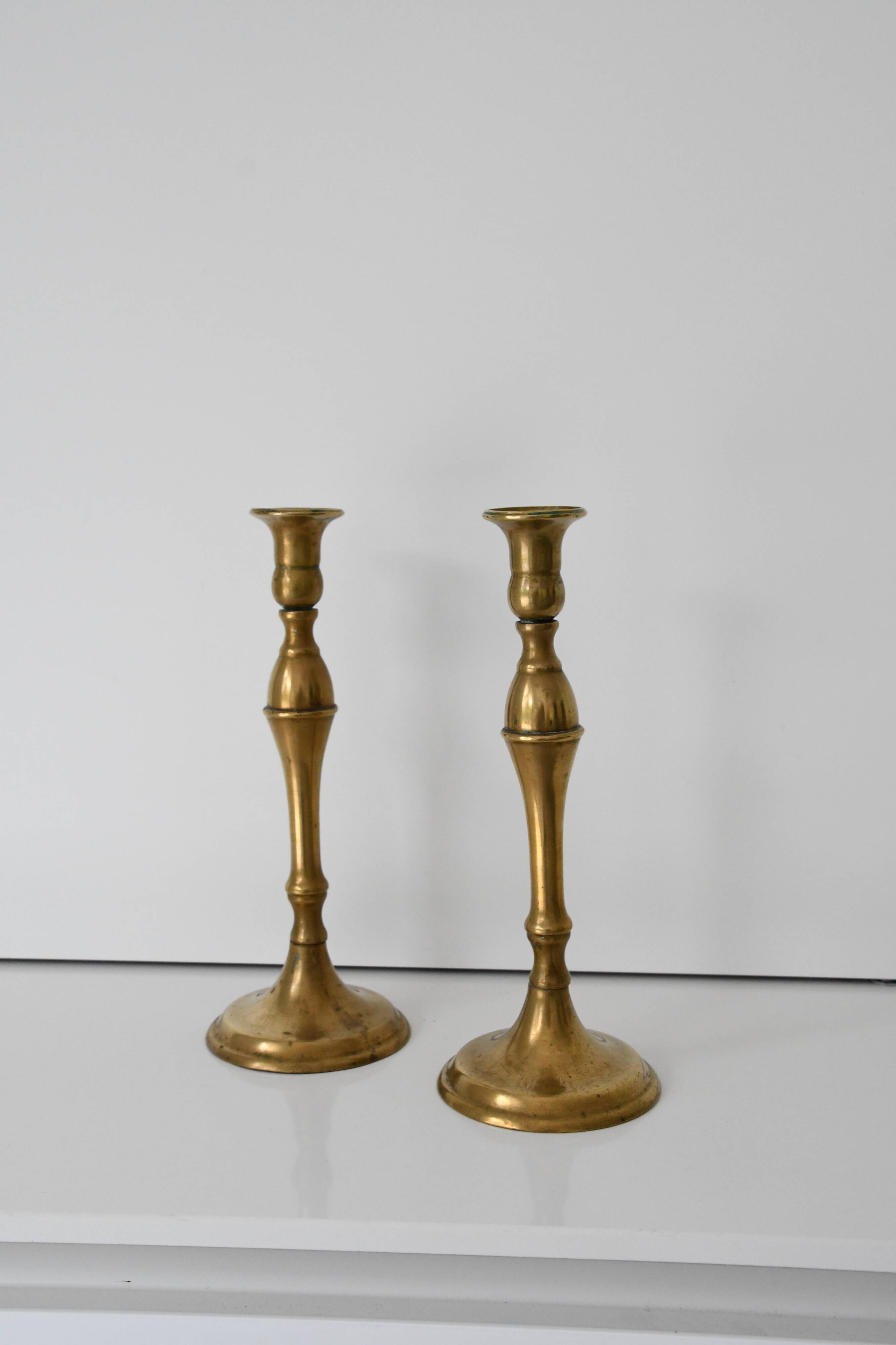 Brass candle holders