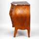 Marquetry Chest of Drawers — Mixed-Wood Veneer, Brass Mounts & Marble Top