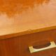 Vintage walnut varnished chest of drawers with 4 drawers from the 1960s.