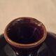 Covered sugar bowl Vallauris glazed ceramic brown old pink A152-3