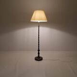 Organic whirlwind floor lamp in stained birch, Art Deco, Sweden, 1940s.