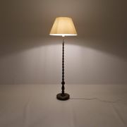 Organic whirlwind floor lamp in stained birch, Art Deco, Sweden, 1940s.