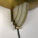 Wall lamp mod. 542bis Perzel in glass slabs cut vintage bronze frame 80