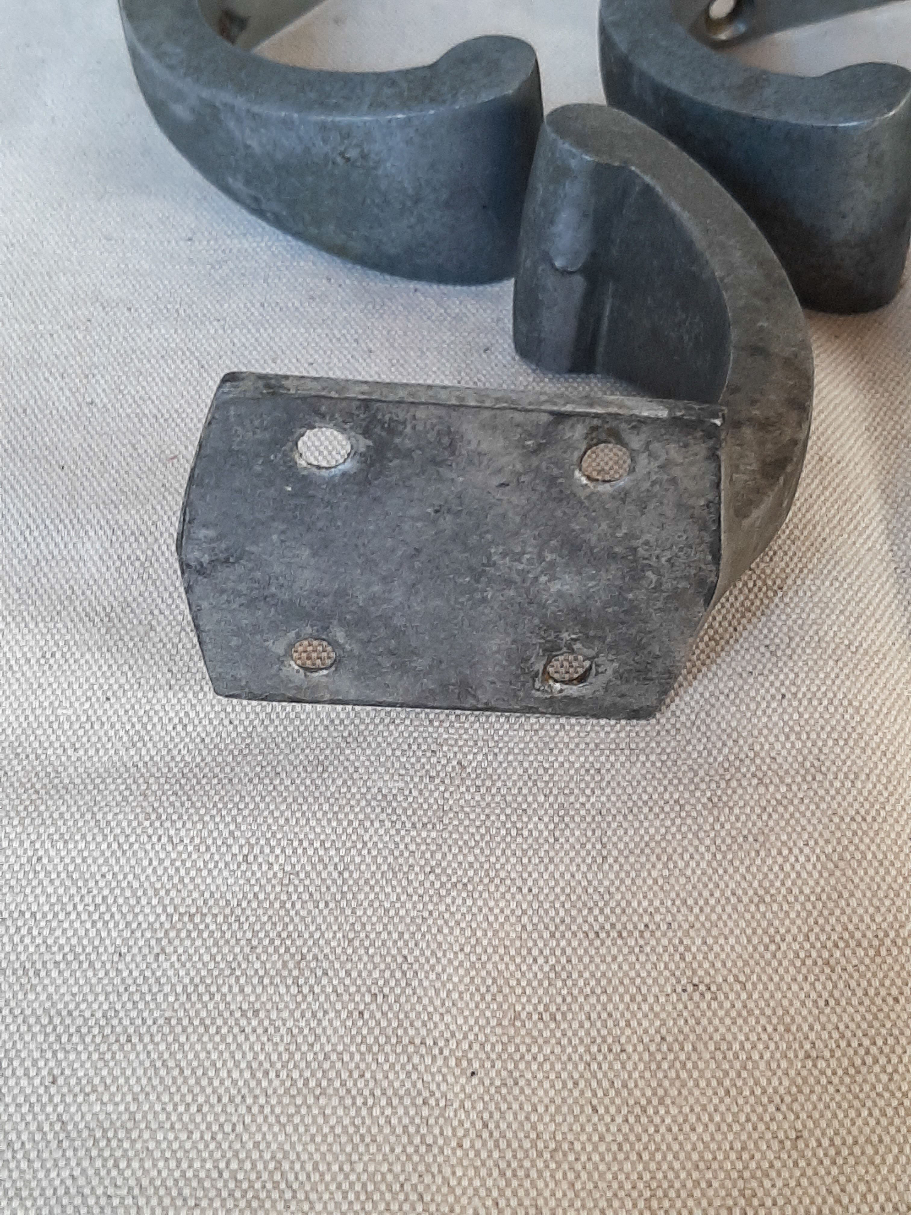 Vintage cast aluminium wall hooks