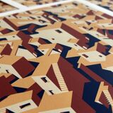Print on Fine Art paper, numbered and signed, Architecture of the roofs of Granada
