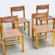 Exceptional set of eight dining chairs by Ibisco Sedie
