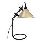 Brown metal "modernist" architectural desk lamp, Dutch 1970s