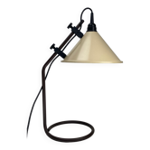 Brown metal "modernist" architectural desk lamp, Dutch 1970s
