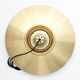 Vintage pendant lamp in golden brass, danish 1970s