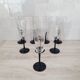 8 Octagonal Pied Noir Champagne Flutes