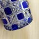 Baccarat crystal bottle model diamonds stoned blue