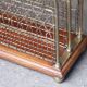 Adorable victorian s.hall magazine rack. brass/mahogany.