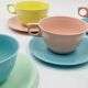 Élysée cup and saucer set in melamine