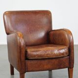 Sheep leather armchair with character