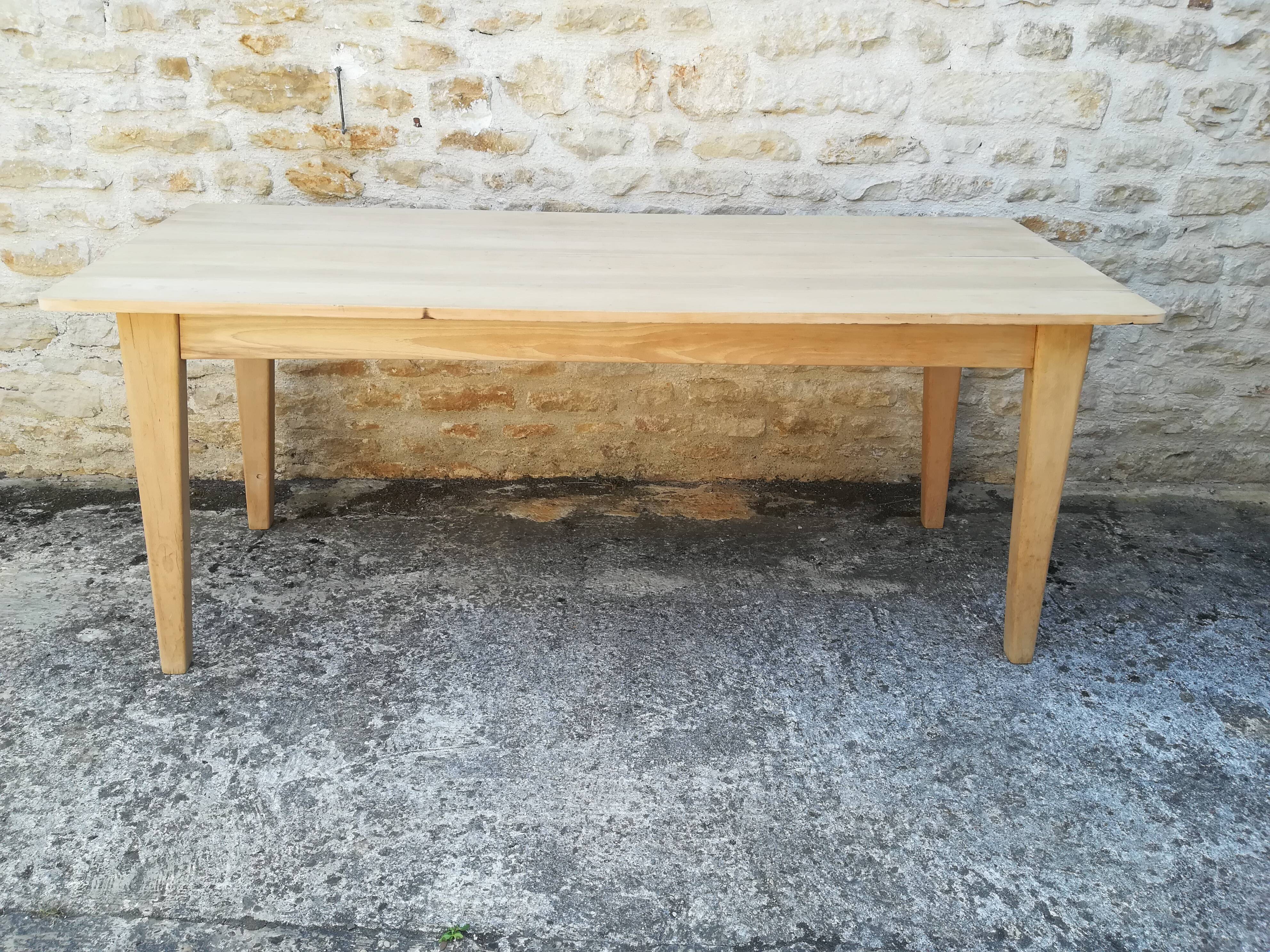 Beech farmhouse table
