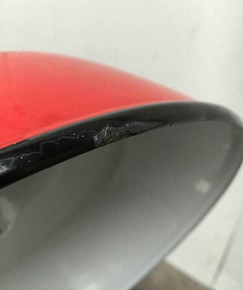 German enamelled pendant lamp from the mid-century by Kaiser Idell / Kaiser Leuchten, 1960s.