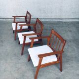 Mid-Century Modern Dutch Armchair Set, Netherlands, 1950s, Set of 3