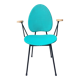 Fauteuil en métal et skaï, années 50