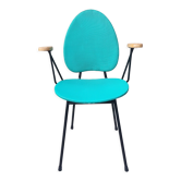 Armchair in metal and skai, 50s