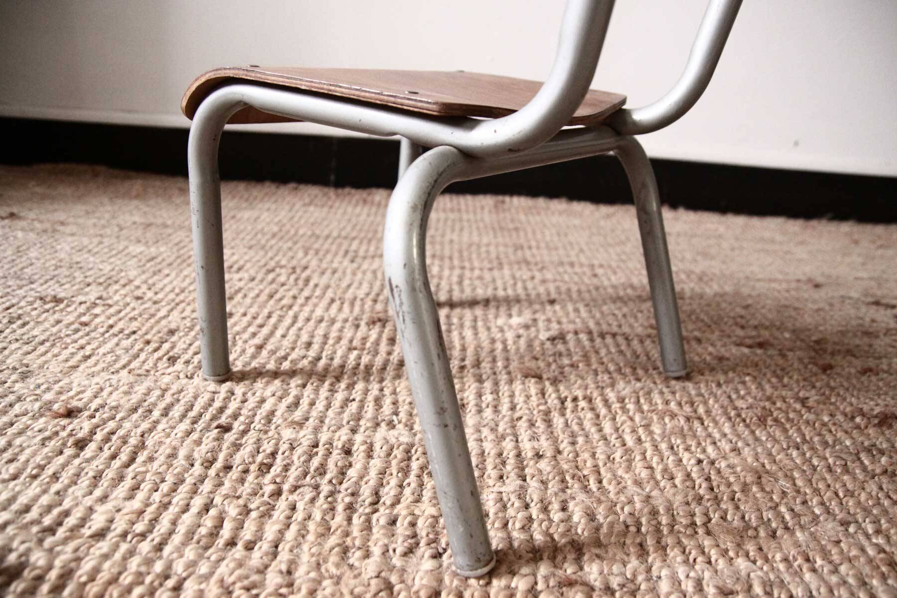 Old school chair in wood and metal