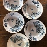 6 assiettes creuses Badonviller modèle Jasmin