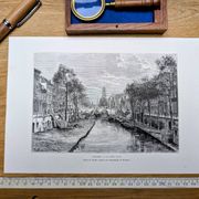 Utrecht, Netherlands, Vintage engraving, printed in 1879.