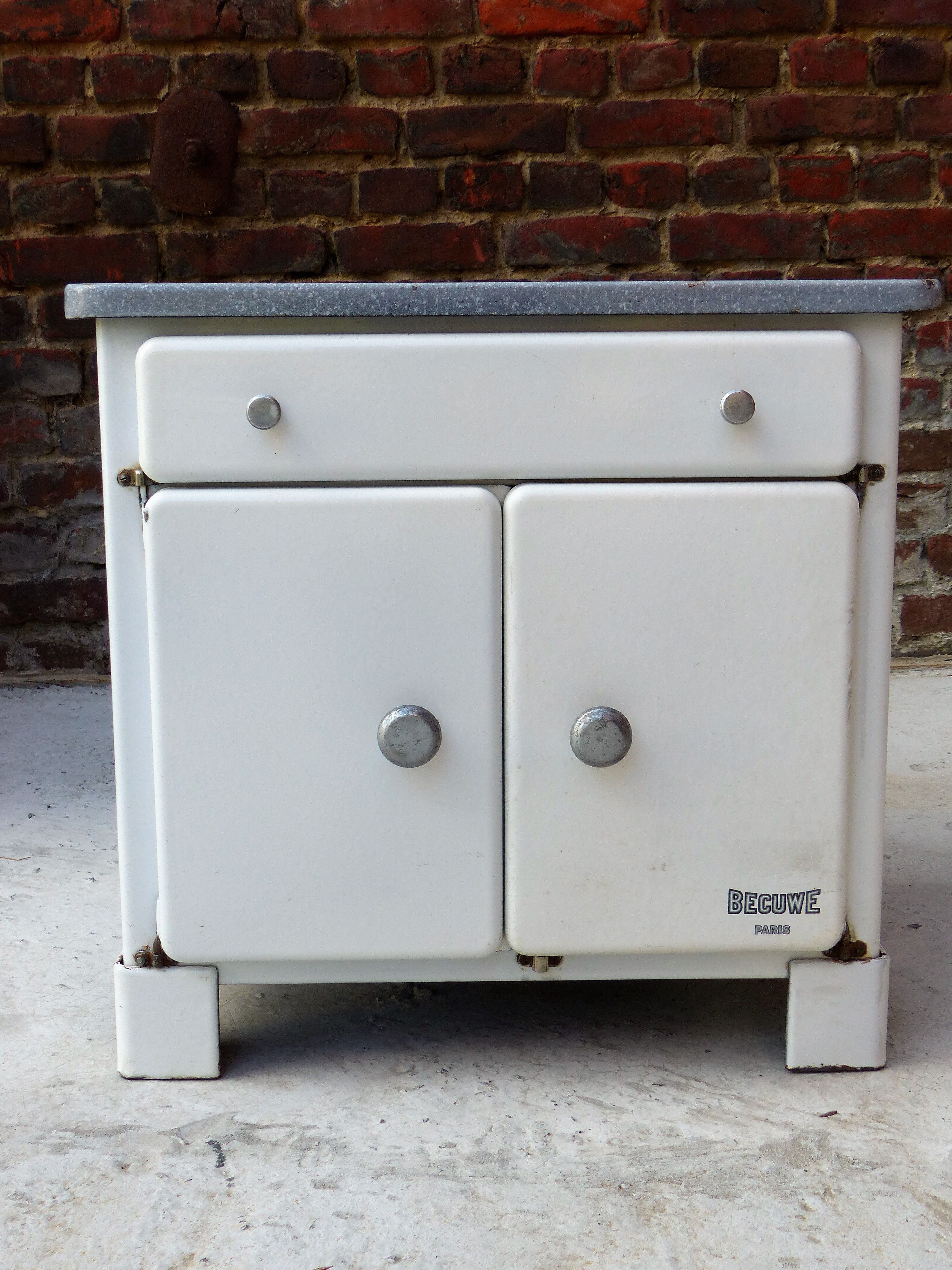 Becuwe Paris enamelled sheet furniture