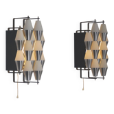 Rare set of wall lamps 'ludiek' by raak, 1960s