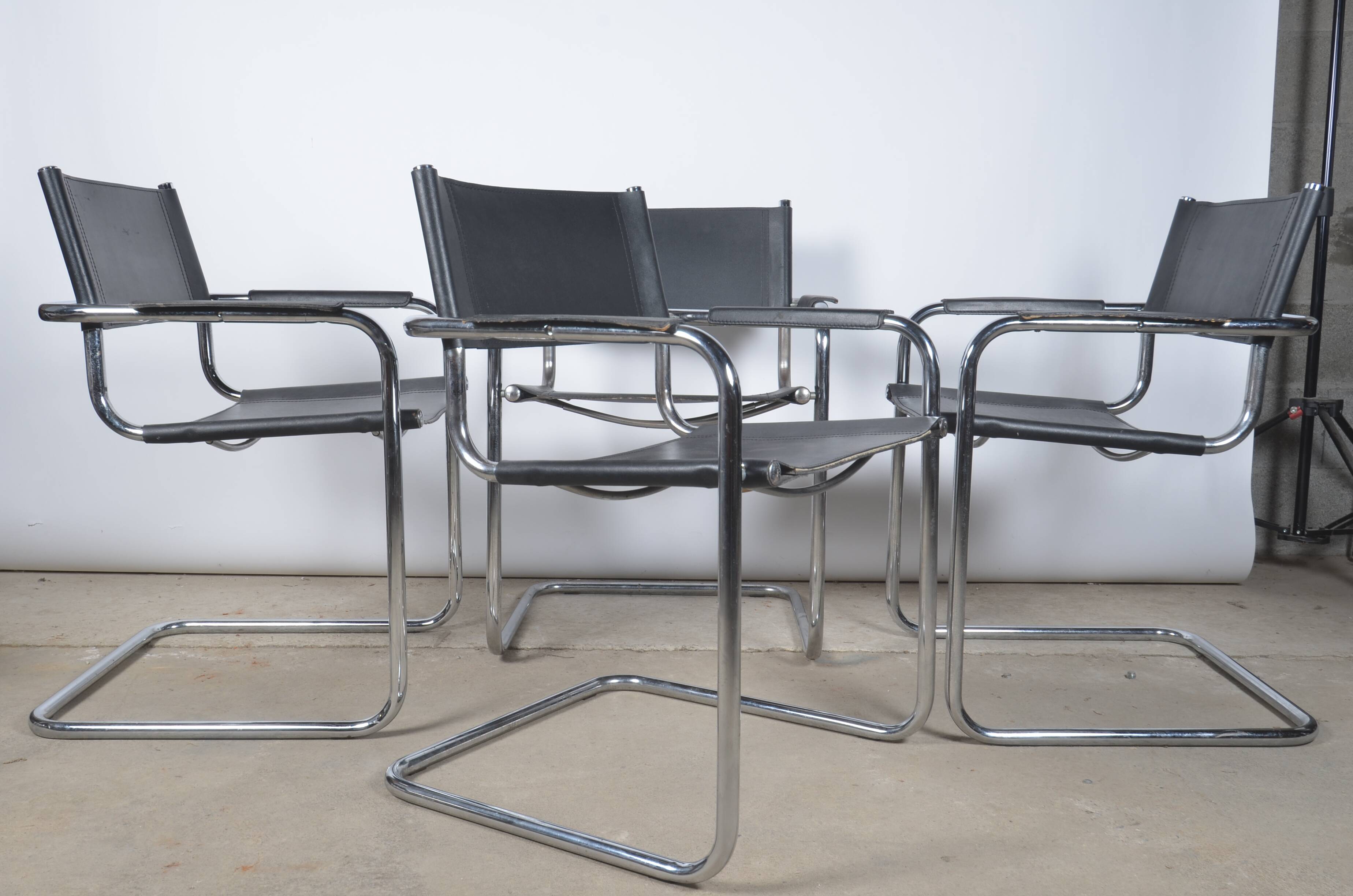 Bauhaus style cantilever armchairs