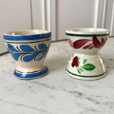 Duo of Henriot Quimper cockroaches hand-painted 60s