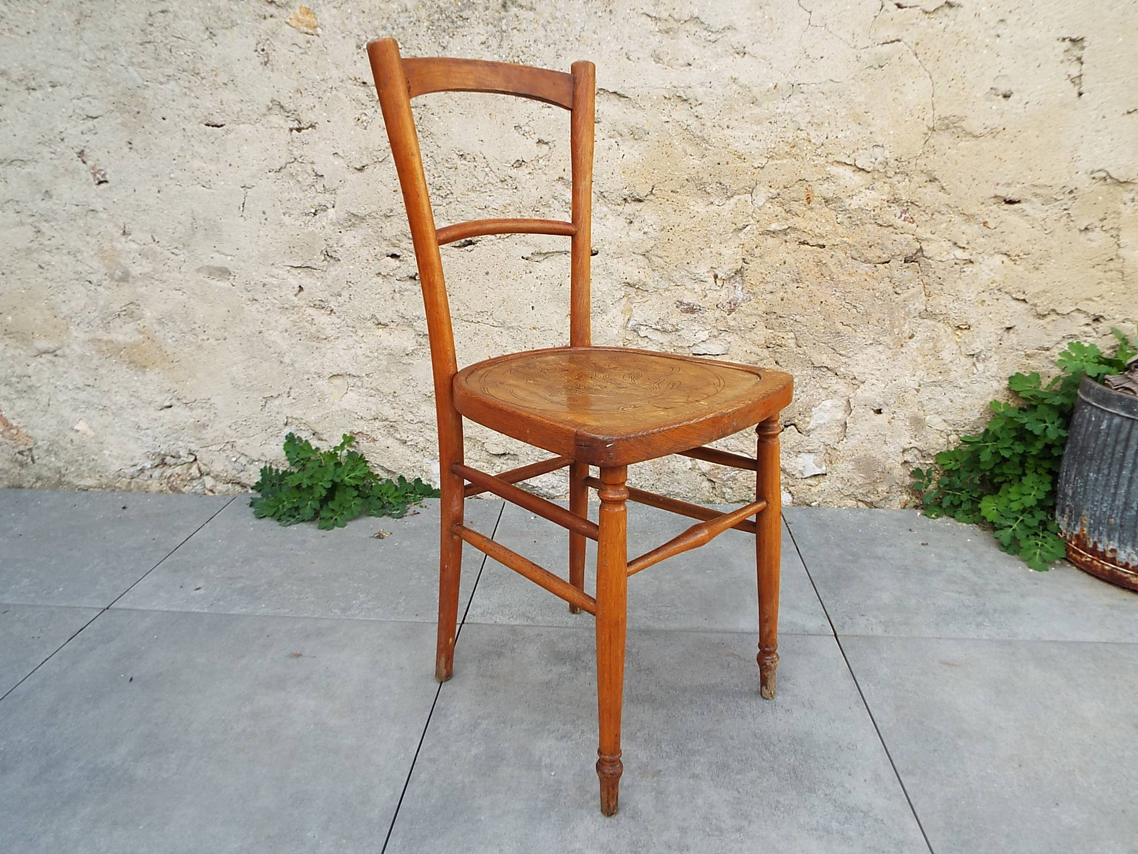 Decorated seated bistro chair