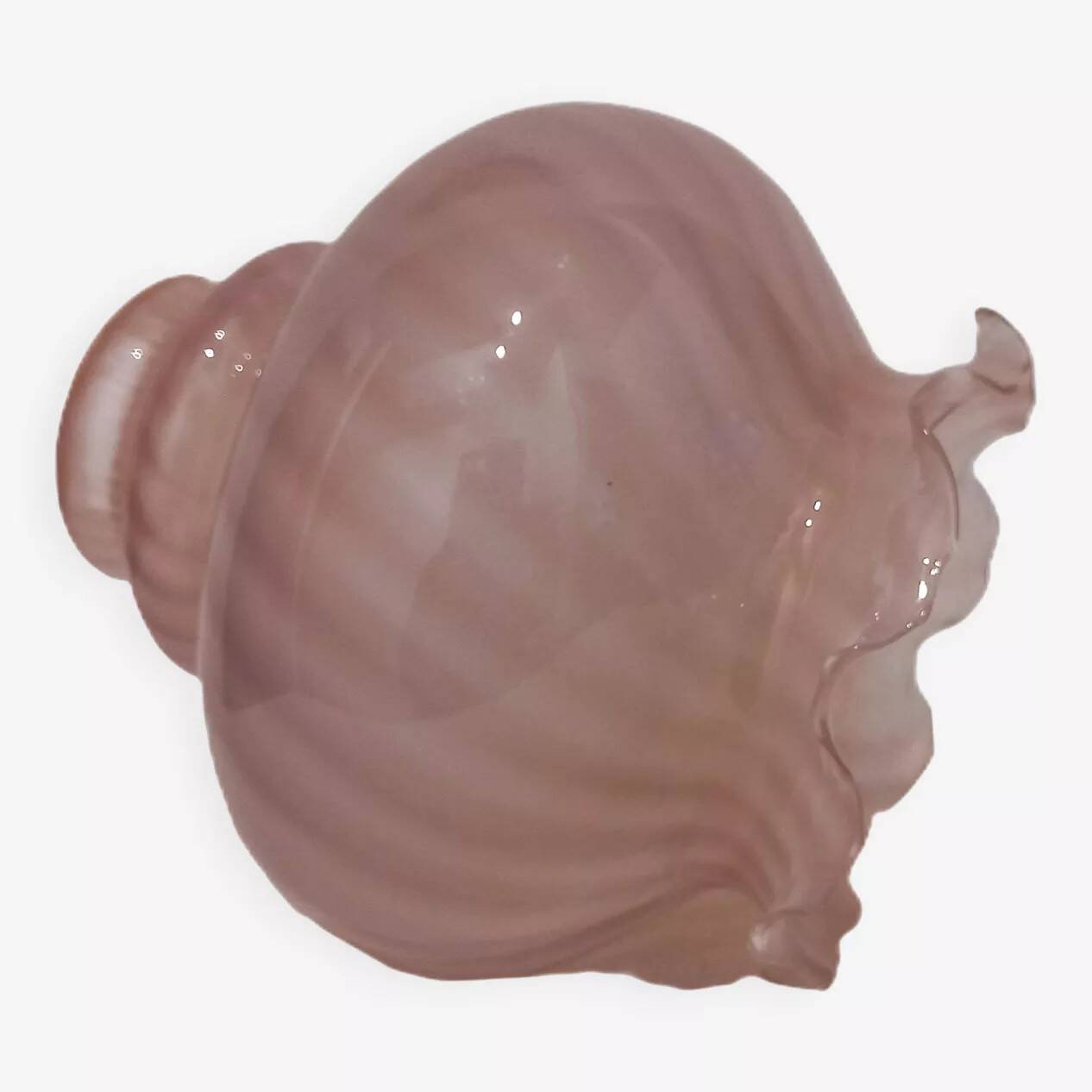 Antique Pink Glass Lamp Globe / Lampshade