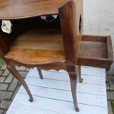 Louis XV bedside table in solid walnut