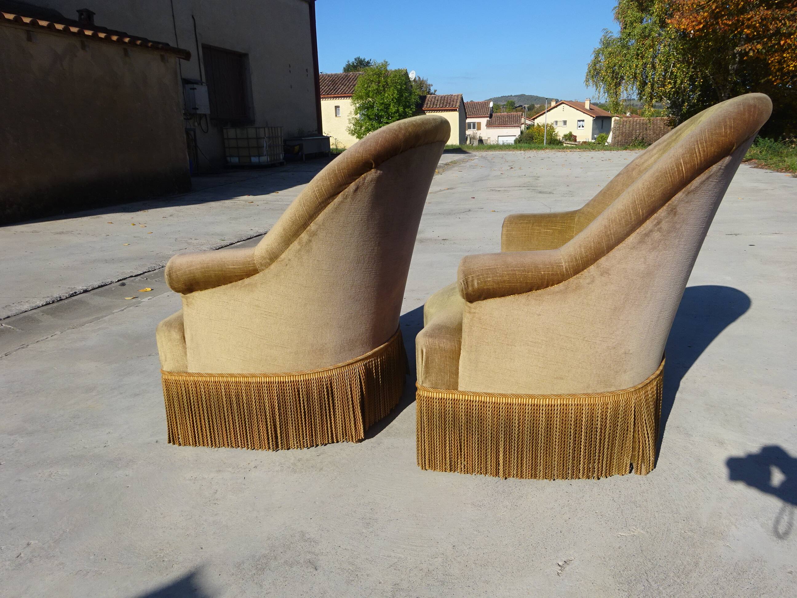 Fauteuils crapauds des années 1950s, les 2