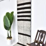 2x8 White Brown Striped Turkish Vintage Runner Rug 68x255Cm SK 242879