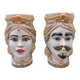 Sicilian ceramic head vases/ Moorish heads