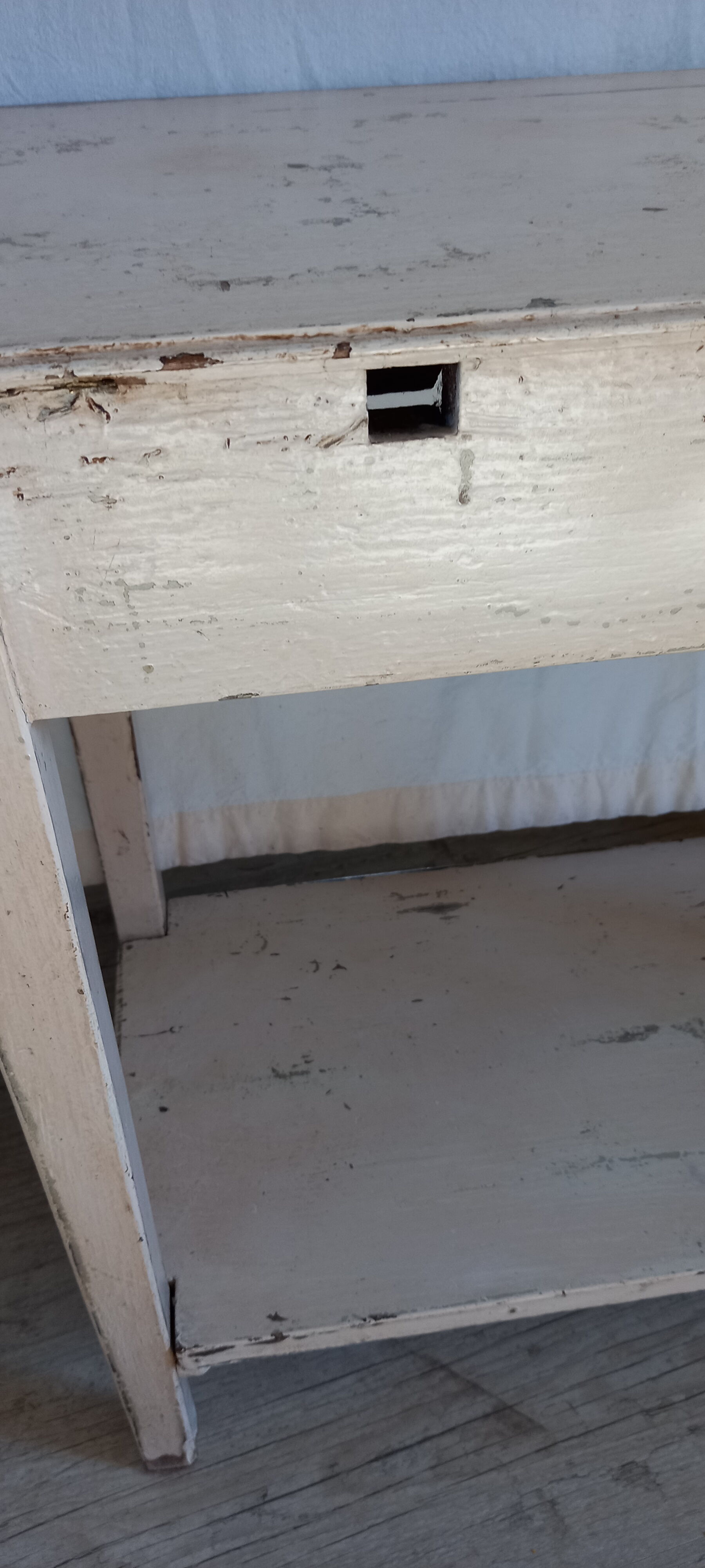 Patinated fir console