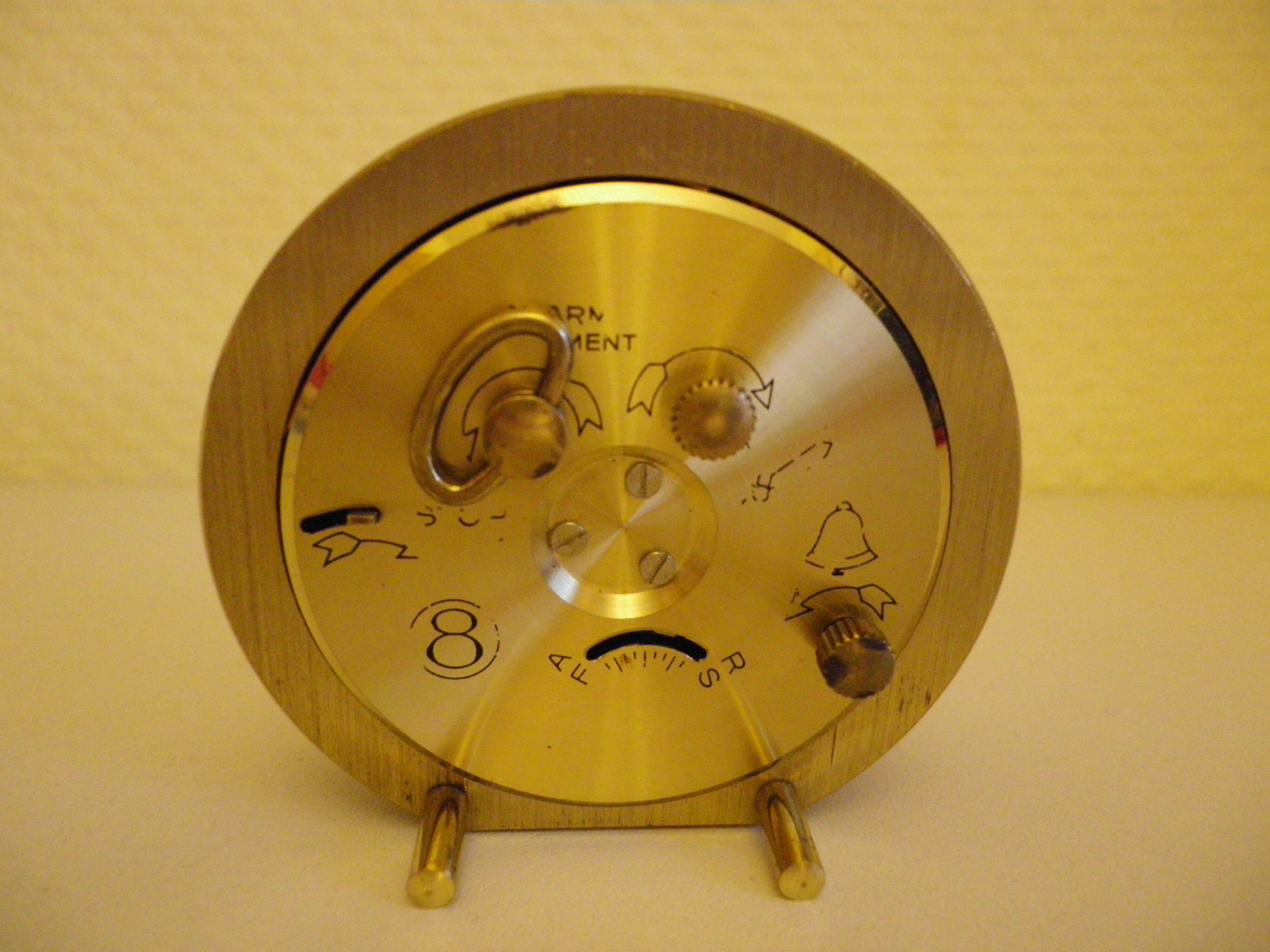 Uti clock from France - brass and lacquer - 1950s/1955