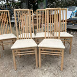 6 wooden design chairs