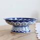 Vintage blue and white porcelain footed bowl in Delft style – Thailand pattern