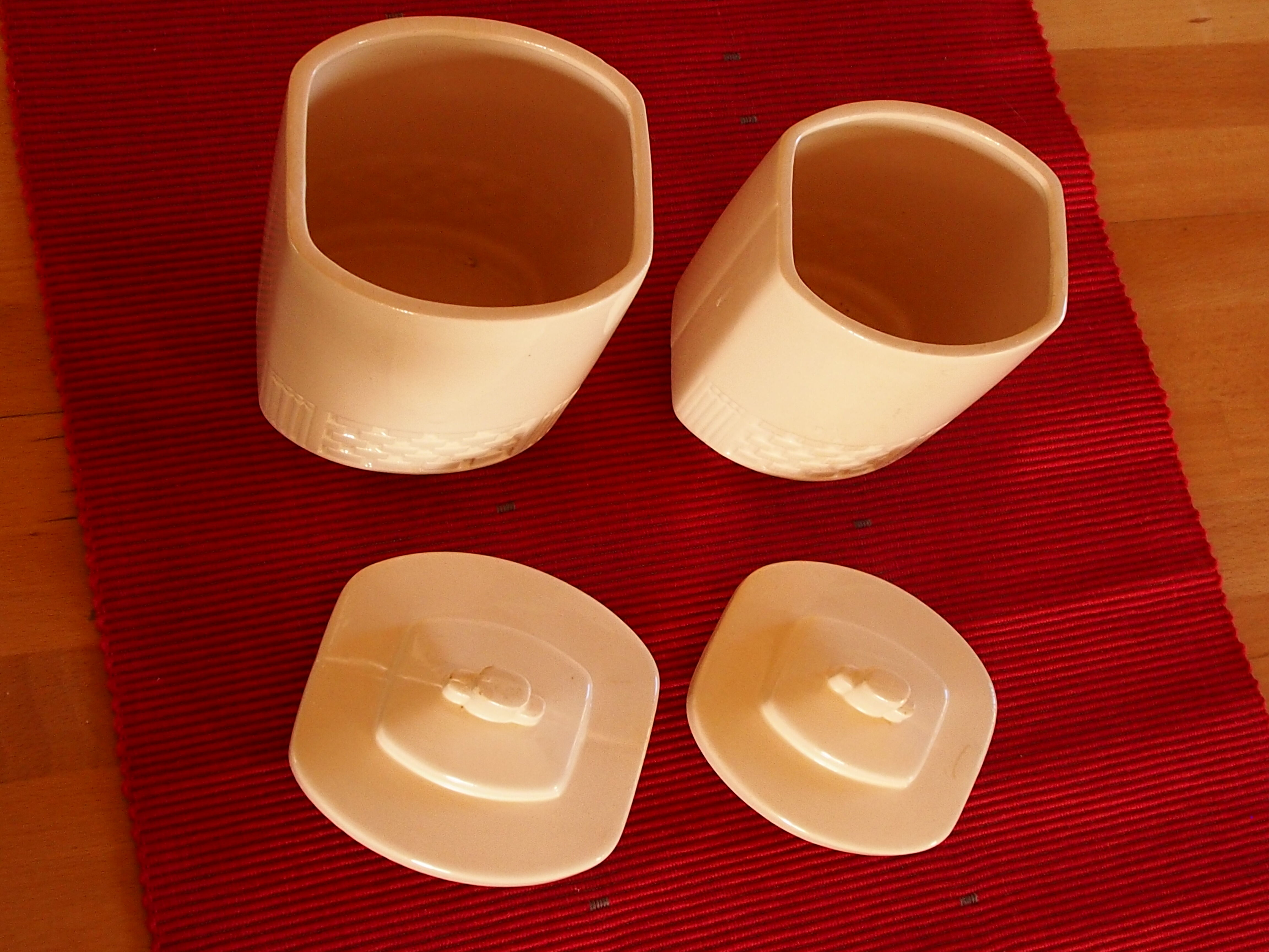 coffee pots and earthenware sugar