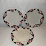 9 assiettes a dessert vintage décor Art déco