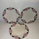 9 vintage dessert plates with Art Deco decor