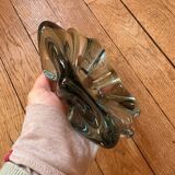 Vintage glass ashtray / pocket tray