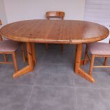 Chaises et table Danemark années 1980