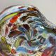 1,1 kg Murano Glass Bowl silver Flakes Shell Ashtray by Dino Martens Italy 1960s