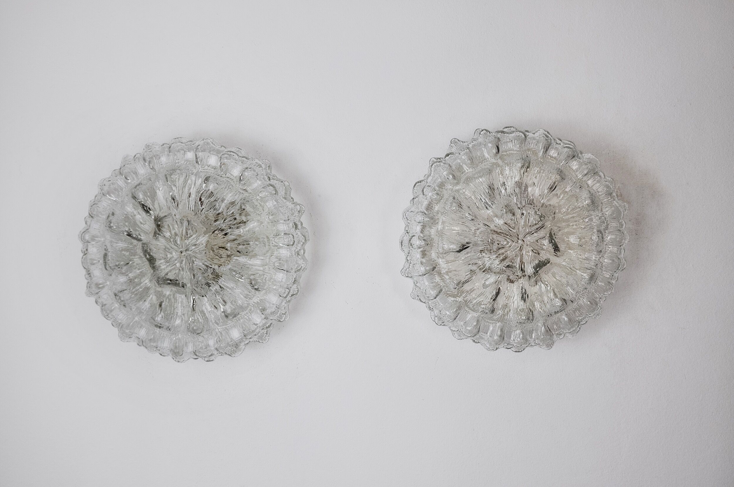 Pair of Bubbles sconces by Limburg, blown glass, Germany, 1960