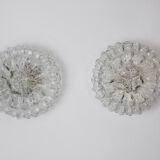 Pair of Bubbles sconces by Limburg, blown glass, Germany, 1960