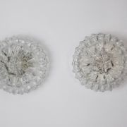 Pair of Bubbles sconces by Limburg, blown glass, Germany, 1960
